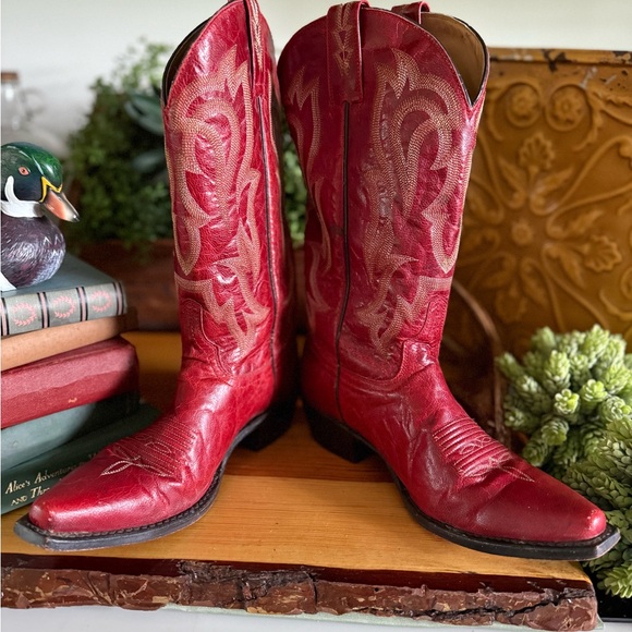 Shyanne Red Gemma Snip Toe Western Cowboy Boots - Picture 6 of 10